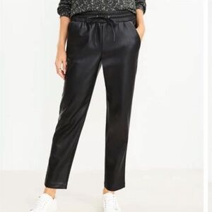 LOFT pull on faux leather pants